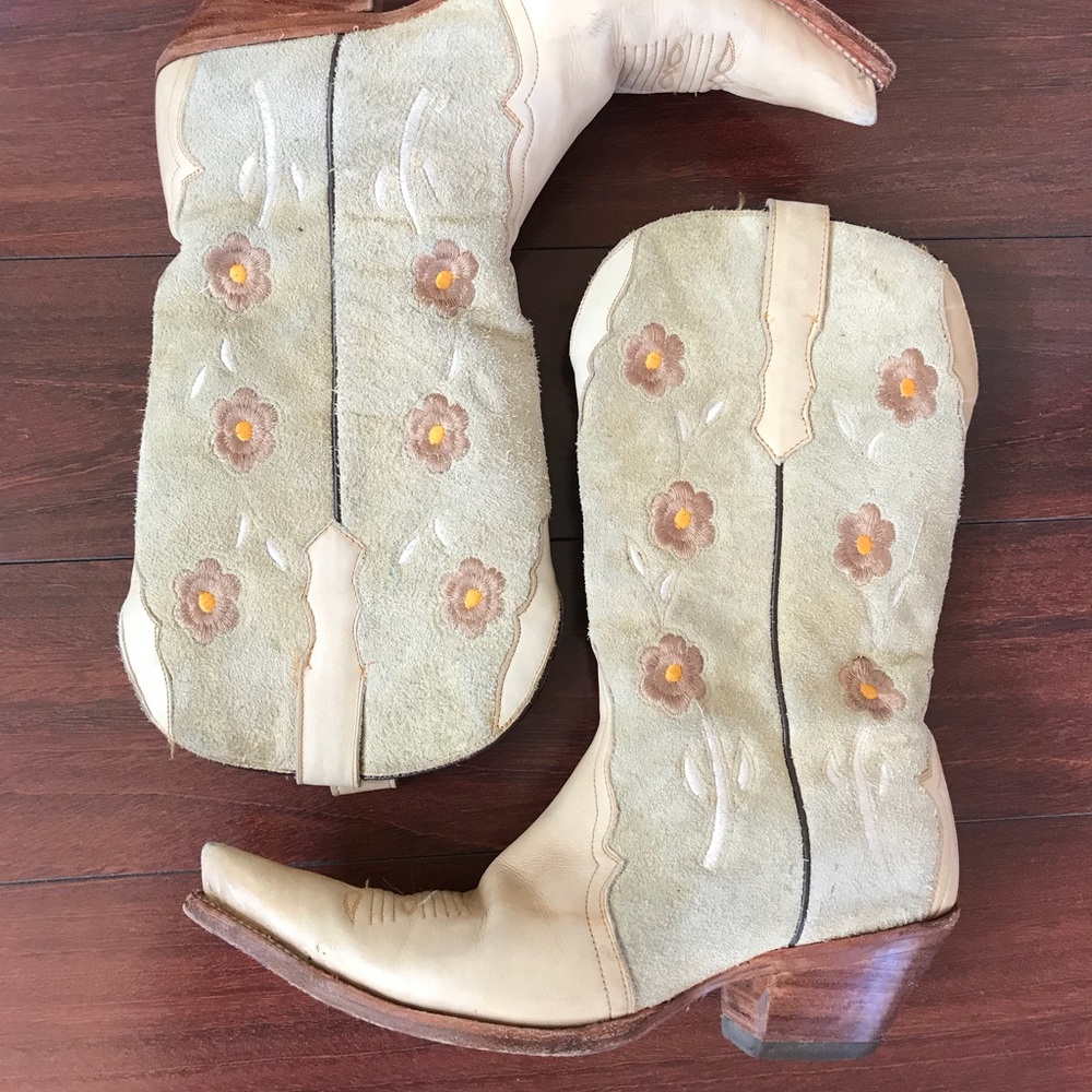 Leather and Suede Leather Boots 8E US Women’s